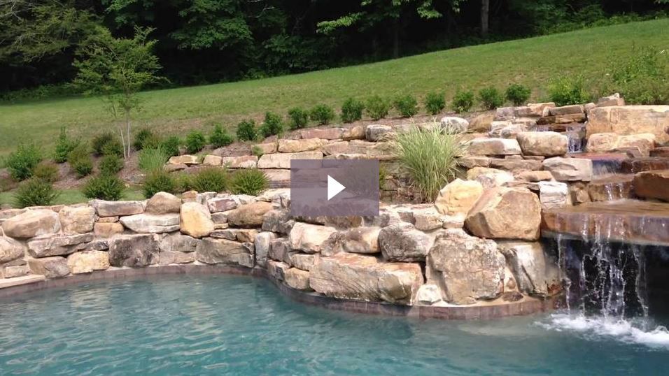 thumbnail image for boulder grotto waterfall & flagstone patio video
